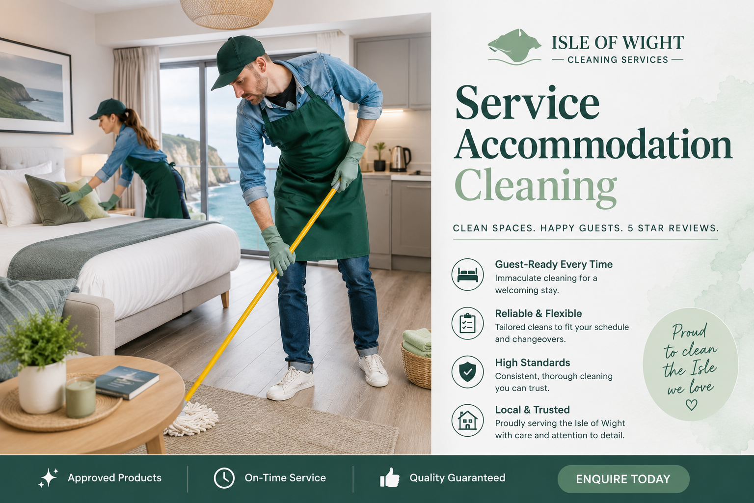 Service Accommodation Cleaner in Isle of Wight